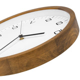 1 x RAW Customer Returns Foxtop Wall Clock Wood Without Ticking Noise 30 cm Large Silent Wall Clock Easy to Read Round Wooden Clock for Kitchen Living Room Bedroom Home Office School - RRP €30.24