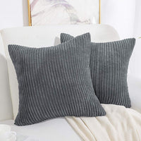 1 x Brand New PiccoCasa cushion cover decoration 2 decorative cushion covers velvet cushion cover decorative cushion covers for sofa cushions decorative cushions couch cushions dark grey 50 x 50 cm - RRP €16.99