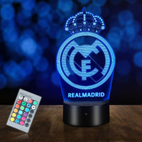 19 x RAW Customer Returns HooJtny real madrid lamp, real madrid football lamp 3D, 16 colors of lighting and remote control, gifts for children footballers - RRP €390.64