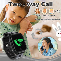 1 x RAW Customer Returns FRLONE Kids Smartwatch Phone IP67 Smartwatch Boys Girls with Touch Screen 5 Games Camera Alarm SOS Call Digital Wrist Watch for 3-13 Years Children Birthday Gift Black  - RRP €39.32