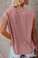 2 x Brand New FANGJIN Women s Top T-Shirt Clothing Solid Color Round Neck with Pocket Plus Size Tunic Summer Loose Fitness Classic Short Sleeve Top Pink Small - RRP €49.98