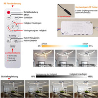 2 x RAW Customer Returns Sweier LED ceiling light, dimmable with remote control, wave-shaped ceiling lamp, 3-bulb LED modern ceiling light, built-in LED circuit boards 22W 2200 lumens, for living rooms, bedrooms, kitchens - RRP €59.98