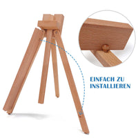 1 x RAW Customer Returns COOZEE 64 cm beechwood easel - table easel adjustable made of wood A-shape - table easel wooden stand tripod for art, drawing, painting and photos - RRP €22.18