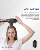 1 x RAW Customer Returns Airstyler 6 in 1, round brush hairdryer with 6 attachments, drying, straightening, curling, volumizing, massaging the scalp, ion care, styling brushes for all hair types - RRP €65.14