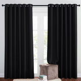 1 x RAW Customer Returns PONY DANCE Blackout Curtains Bedroom Curtains 2-Set H 210 x W 200 cm Eyelet Curtain Opaque Extra Wide Curtains Black Opaque Blackout Curtains - RRP €55.95