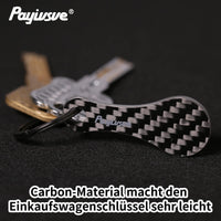 1 x RAW Customer Returns Payivsve 4 shopping cart releasers made of unbreakable carbon Shopping Cart Keychain for Front Loader Shopping Cart Removable shopping cart chip shopping chip keychain  - RRP €9.06