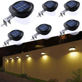 1 x RAW Customer Returns JSOT 6pcs Solar Gutter Lights, Outdoor Wall Lights, 9 LED IP55 Waterproof 1600mAh 100LM for Home Decor, Fence, Path, Garden, Terrace Warm Light  - RRP €22.8