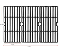 1 x RAW Customer Returns Denmay cast iron grill grate 43 x 21 cm for Charbroil, Enders Boston 3, Enders Monroe 3 Pro, Landmann Triton 3 4, Profi Cook PC-GG 1058 1059, Barbecook Siesta 310, Broil King, 3-pack - RRP €67.04