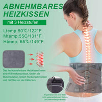 1 x RAW Customer Returns HONGJING Heated Back Support for Back Pain Relief, Heat Belt with Battery for Sciatica and Scoliosis XL  - RRP €47.59