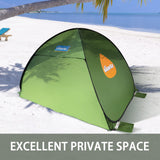 1 x RAW Customer Returns NARMAY - Camping Tent Pop-up Beach Tent Portable Sun Shelter, Green - RRP €49.58