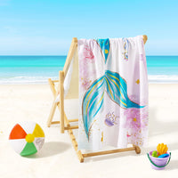 1 x RAW Customer Returns WERNNSAI Mermaid Beach Towel for Kids - 76 x 150cm Microfiber Sand Free Towels for Boys Bath Pool Camping Travel Quick Drying Ultra Absorbent Super Soft Beach Blanket Bath Towel - RRP €14.11