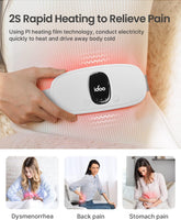 1 x RAW Customer Returns iDOO Period Heat Belt, Mother s Day Gifts for Mom Women Heating Pad Cramps Portable Menstrual Heat Belt, Wireless Period Pain Heat Belt with 3 Temperature Modes and Massage, White - RRP €25.99