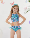 2 x Brand New GRACE KARIN Girls Bikini 134 Children Swimsuit Two-piece 140 Tankini Ruffle Swimsuit Mermaid 8 Years - RRP €78.8