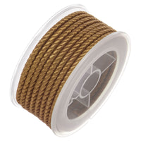 1 x Brand New sourcing map Nylon Thread Twine Beading Cord 3mm Extra Strong Braided Nylon Crafting Cord for Bracelets Jewelry Making DIY Crafts 4M 13 Ft, Light Brown - RRP €10.39