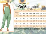 1 x Brand New T1FE 1SFE Fashion work trousers women s summer overall women s jumpsuits plain playsuits with pockets V-neck summer trousers baggy trousers garden trousers loose leisure dungarees brown size XL - RRP €29.23