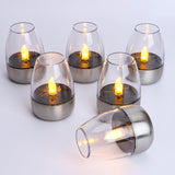 1 x RAW Customer Returns FREEPOWER 6x Solar Candles Outdoor Waterproof, Solar Powered Flameless LED Tea Lights Candles Flickering for Outdoor Lantern Garden Camping, Dusk To Dawn, Warm White, 6 x 9cm - RRP €20.16