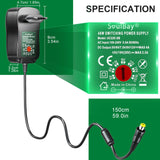 1 x RAW Customer Returns SoulBay 48W Universal 5V, 6V, 7.5V, 9V, 12V, 15V, 19V Power Supply, AC to DC Adapter Charger with 11 DC Prongs, Includes 5V USB Plug, 1A, 4000mA Max - RRP €19.99