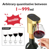 1 x RAW Customer Returns Redsack Electric Wine Decanter Aerator Dispenser Pourer Whiskey Liquor Pump Funny Unique Birthday Gift Men Women Mom Dad Boss Brother Husband Gold  - RRP €89.63