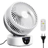 1 x RAW Customer Returns Ultra Energy Efficient Quiet Fan, ECO Smart Screen Remote Control Fan, 8 Inch 4 Oscillating Turbo Air Circulation Fan - RRP €59.99