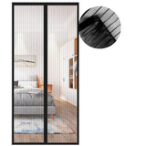 1 x RAW Customer Returns Magnetic Mosquito Net for Doors, Mosquito Net 100x220 cm, Black Mosquito Nets Automatic Closing Doors, Easy to Install, for Door Window Balcony Living Room - RRP €25.56