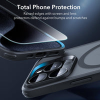 1 x RAW Customer Returns ESR for iPhone 15 Pro Case Set 5 in 1 , Translucent Matte Case with Screen Protector and Camera Protection, Compatible with MagSafe, Military Grade Protection, Classic Series, Frosted Black - RRP €17.14