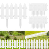 1 x RAW Customer Returns ELECLAND 22 Piece Garden Fence Panel Set, White Plastic Fence Panel, Garden Picket Fence Panel, Edging, Lawn, Flower Beds, Plant Borders, Decorative Garden Yard - RRP €24.99