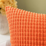 4 x RAW Customer Returns MIULEE Set of 2 Cushion Covers Corduroy Decorative Pillow Case Sofa Cushion Decorative Couch Cushion Pillow Cover Soft for Living Room Bedroom 50 x 50 cm, 20 x 20 Inch Light Orange - RRP €79.96