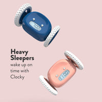 1 x RAW Customer Returns CLOCKY Loud Alarm Clock for Heavy Sleepers on Wheels Adults Kids Running Away, Driving, Jumping, Rolling Away, Digital for Deep Sleepers Funny Gift Rose  - RRP €39.99