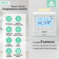 1 x RAW Customer Returns EZAIoT Smart Thermostat for Gas Boilers Room Temperature Control 220V 3A , WiFi Thermostat, Programmable, TUYA Smart Life, Voice Control Alexa and Google Assistant - RRP €38.39