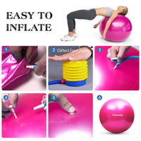 1 x RAW Customer Returns Doorslay exercise ball including air pump, yoga ball 55cm 65cm 75cm, stability Pilates ball training ball, anti-burst fitness ball for fitness, yoga, gymnastics, core training, office - RRP €20.99