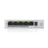 1 x RAW Customer Returns Zyxel 5 Unmanaged Gigabit Ports 4 x PoE with 60 Watts Power Estimate, Lifetime Warranty GS1005HP  - RRP €50.28