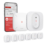 1 x RAW Customer Returns X-Sense wireless networked smoke detector WLAN, fire alarm with voice output alarm and location, with SBS50 base station, smoke detector Smart, replaceable battery, XP02S-MR61, 6 pieces - RRP €113.99