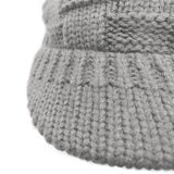 57 x Brand New Women s winter hat, beanie hat, winter knitted hat, peaked cap, ponytail hats, hats caps for knitted baseball cap, hat with braids, hole light grey  - RRP €573.99