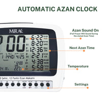 1 x RAW Customer Returns MIRAC Azan Prayer Clock Automatic Ezan Saati MIRAC  - RRP €60.41