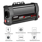 1 x RAW Customer Returns NDDI inverter 600W, voltage converter DC 12V to AC 230V, with work indicator light and 2 USB ports, suitable for mobile homes, cars, trucks etc., inverter, including car cigarette lighter plug - RRP €50.41