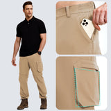 1 x Brand New BALEAF Men s Hiking Pants Zip Off Outdoor Pants Water-Repellent Trekking Pants Breathable with 4 Zipper Pockets UPF50 Khaki XL - RRP €55.99