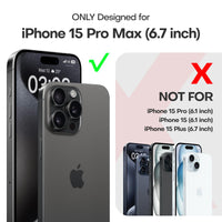 1 x RAW Customer Returns TAURI 5 in 1 for iPhone 15 Pro Max Case, Matte Phone Case for iPhone 15 Pro Max Case, with 1 Phone Case 2 Pieces Screen Protectors 2 Pieces Camera Protection, Slim Case - Matte Black - RRP €20.64