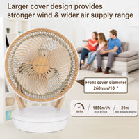 1 x RAW Customer Returns MYCARBON fan very quiet DC motor 20dB 1850m h air volume 8 level ECO modes table fan 3D air circulator for 30m bedroom turbo fan 8h timer - RRP €74.95