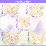 14 x RAW Customer Returns 25 Pieces Unfinished Wooden Butterflies Wooden Butterfly Crafts Blank Gap Butterfly Wood Painting Crafts for Kids, Tags, 5 Styles, 4 x 6 Inches - RRP €328.3