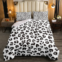 1 x RAW Customer Returns Leopard Print Duvet Cover Set Black Gray Cheetah Print Bedding Set for Kids Boys Girls Teens Decoration Cow Pattern Comforter Africa Animal Lightweight Bedding Set 3 Piece - RRP €61.69