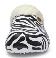 4 x Brand New CELANDA Clogs Lined Women Men Warm Slippers Waterproof Garden Clogs with Fur Women Closed Lined Clogs Winter Plush Mules Zebra Print 43 44 EU - RRP €106.16