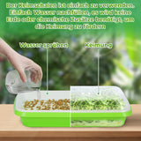 1 x RAW Customer Returns Germination trays for sprouts, germination tray, cress cultivation trays, highly breathable, plastic seed, hydroponic seeding, germination, greenhouse tray for indoor and outdoor gardens 5 pieces with lid ... - RRP €24.19