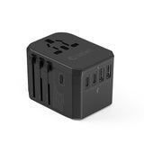 1 x RAW Customer Returns Travel adapter worldwide, Unidapt universal travel plug with 3USB C 2USB and 1AC socket, international socket adapter, universal adapter for Germany USA England Thailand Italy Australia - RRP €19.15