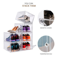 1 x RAW Customer Returns PAIDE P shoe boxes organizer 20 pack. Transparent shoe storage for sneakers and trainers. Shoe cabinet for storage. Shoe drawers. Sneaker display. 20 pieces black  - RRP €138.22