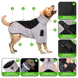 1 x RAW Customer Returns Waterproof Dog Coat, Cold Weather Winter Warm Jacket, Reflective High Neck Windproof Cotton Warm Coat, with Waterproof, Durable Zipper, for Medium Large Dogs 2XL  - RRP €23.12