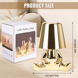 1 x Brand New Bedside Lamp, Touch Control Statue 1500mAh Decorative Table Lamp with 3 Dimmable Brightness Levels, LED Night Light for Bedroom Office Living Room Gold,B  - RRP €25.99