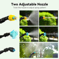 1 x RAW Customer Returns Kevsuvqin Cordless Pressure Sprayer, Garden Sprayer Pressure Sprayer Battery 5V 2.4Ah, Electric Watering Can with 3 Nozzles 5M Hose, Weed Sprayer with Telescopic Pole, Electric Sprayer for Watering, Fertilizing - RRP €23.99