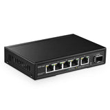 1 x RAW Customer Returns YuLinca 5-Port 2.5G Network Switch with 10G SFP, 5 2.5GBASE-T Ports, Compatible with 10 100 1000Mbps Devices, Plug Play Unmanaged Fanless Ethernet Switch - RRP €80.66