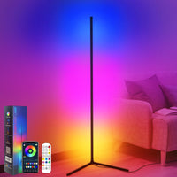 1 x RAW Customer Returns CS COSDDI LED floor lamp Smart, LED floor lamp living room, floor lamp dimmable with remote control and APP, 16 million colors, music modes, DIY mode timing, corner lamp Smart for bedroom, gaming - RRP €39.98