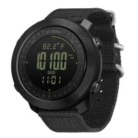 1 x RAW Customer Returns AVTREK Digital Military Watch for Men Sports Watch with Compass Temperature Pedometer Sports Tactical Survival Watches with Backlight Alarm Black  - RRP €71.99